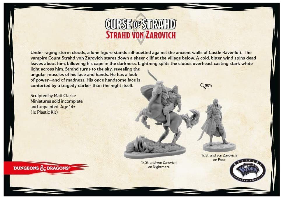 Dungeons & Dragons Curse of Strahd Strahd Von Zarovich Miniatures