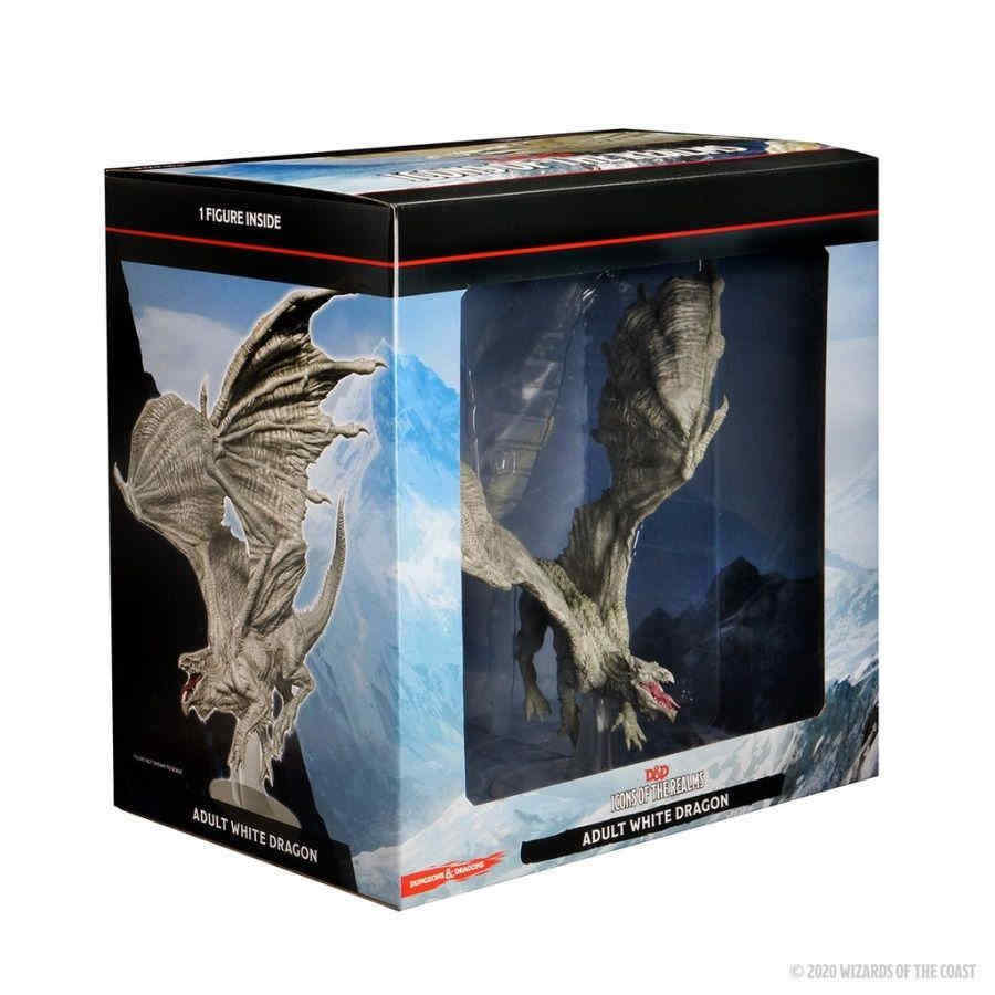 D D Icons of The Realms - Adult White Dragon Premium Figure