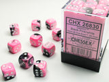 Chessex 12mm Gemini Black Pink/White 36ct D6 Set (26830) Dice Chessex   