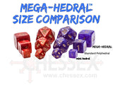 Chessex Mega-hedral Festive Waterlily/White Polyhedral 7-Dice Set Dice Chessex   