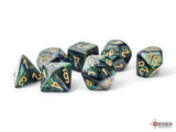 Chessex Mega-hedral Scarab Jade/Gold Polyhedral 7-Dice Set Dice Chessex   