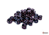 Chessex Opaque Black/Pink 12mm 36d6 Dice Block Dice Chessex   