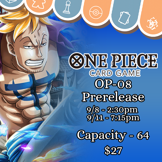 One Piece OP-08 Two Legends Prerelease Events Common Ground Games   