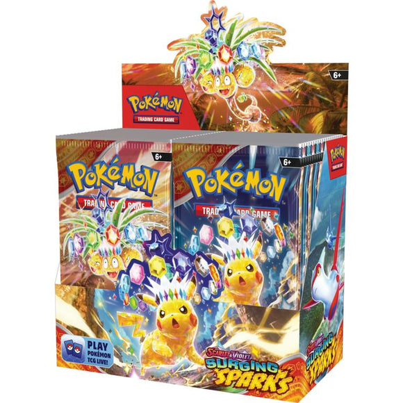 Pokemon TCG S&V Surging Sparks Boosters (3 options) Trading Card Games Pokemon USA PKMN S&V SS Booster Box  