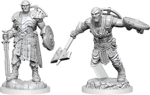 Dungeons & Dragons: Nolzur's Marvelous Unpainted Miniatures: Earth Genasi Fighter Miniatures WizKids   