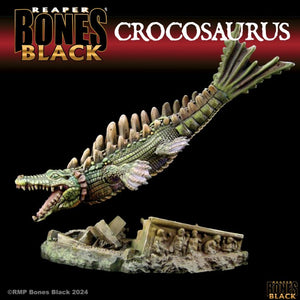 Reaper Bones Black: Crocosaurus Boxed Set Miniatures Reaper Miniatures   