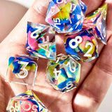 Color Spray 7-Piece Polyhedral Dice Set Dice Dispel Dice   