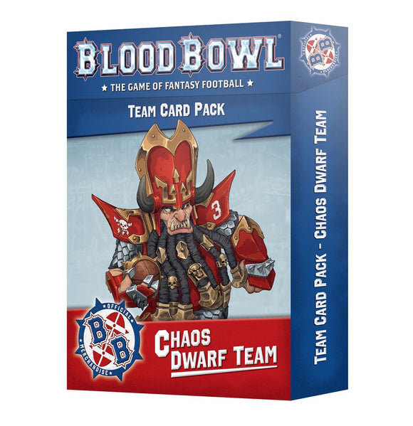 Blood Bowl Chaos Dwarf Team Card Pack Miniatures Games Workshop   