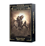 Horus Heresy Legions Imperialis: Mechanicum Army Cards Miniatures Games Workshop   