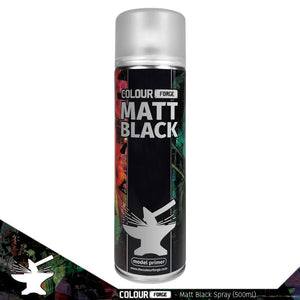 Colour Forge Spray: Matt Black (500ml) Paints Colour Forge Hobby Supplies