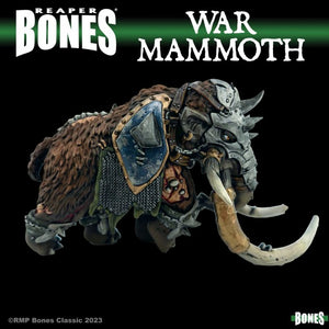 Reaper Bones Black: War Mammoth Miniatures Reaper Miniatures   