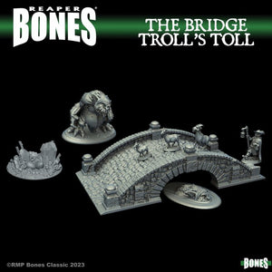 Reaper Bones Black: The Bridge Troll's Toll Miniatures Reaper Miniatures   