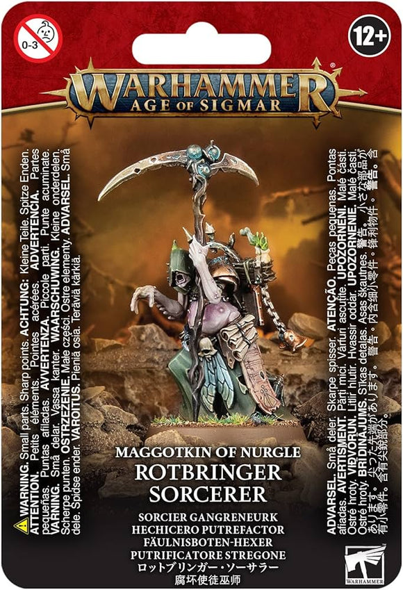 Age of Sigmar Maggotkin of Nurgle: Rotbringer Sorcerer Miniatures Games Workshop   