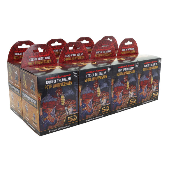 D&D Icons of the Realms Set 31: 50th Anniversary Blind Box (2 options) Miniatures WizKids IotR 31 50A 8x Booster Brick  