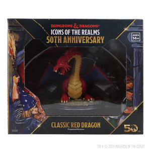 D&D Icons of the Realms Set 31: 50th Anniversary Classic Red Dragon Boxed Miniature Miniatures WizKids   