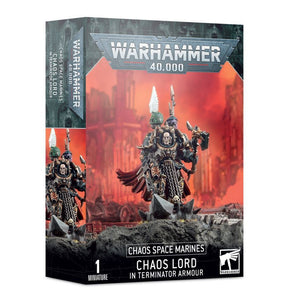 Warhammer 40K Chaos Space Marines: Chaos Lord in Terminator Armour Miniatures Games Workshop   