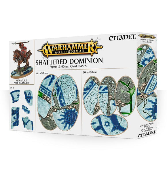 Age of Sigmar Shattered Dominion 60mm & 90mm Oval Bases Miniatures Games Workshop   