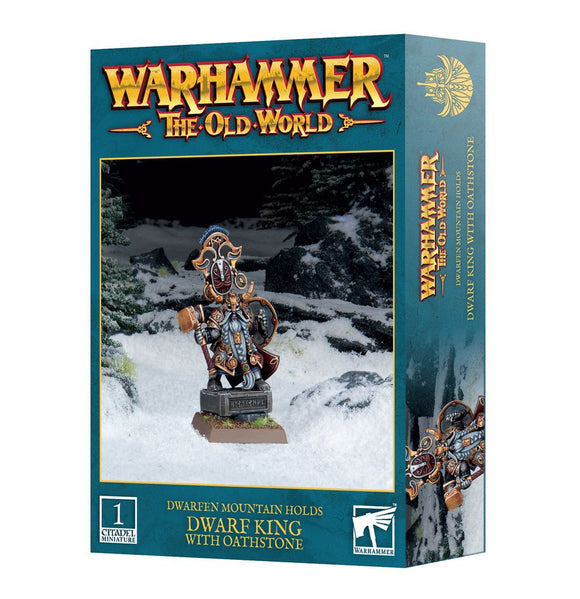 Warhammer The Old World - Dwarfen Mountain Holds: Dwarf King with Oathstone Miniatures Games Workshop   