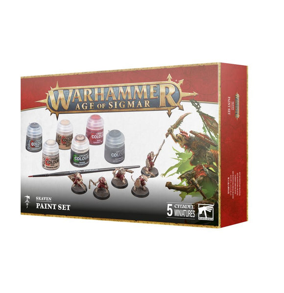 Age of Sigmar Skaven Paint Set (2024) Miniatures Games Workshop   