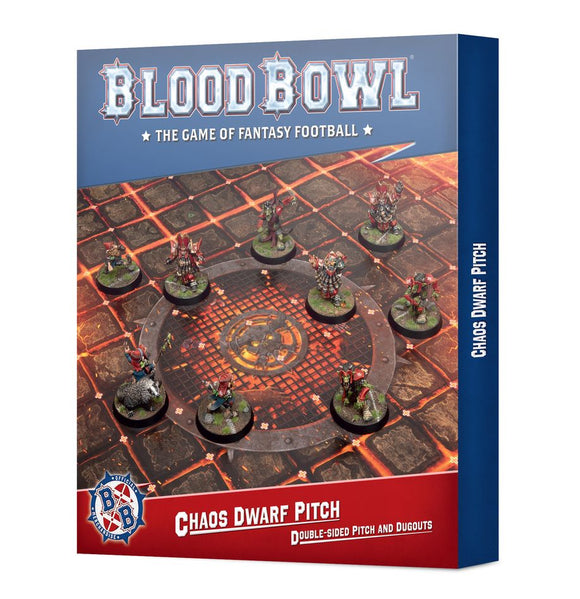 Blood Bowl Chaos Dwarf Team: Double-Sided Pitch & Dugouts Miniatures Games Workshop   