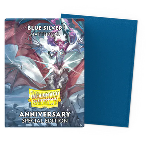 Dragon Shield 100ct Matte Dual Sleeves: Blue Silver Supplies Arcane Tinmen   