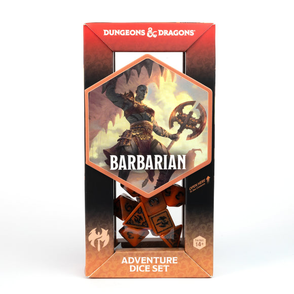 D&D Adventurer Dice Set - Barbarian Orange 15ct