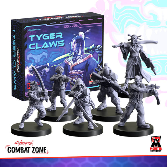 Cyberpunk RED Combat Zone: Tyger Claws Starter Gang Miniatures Monster Fight Club   
