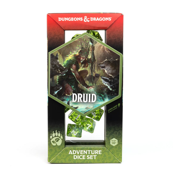 D&D Adventurer Dice Set - Druid Green 15ct