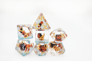 Ferocious Feline RPG Dice Set Dice Foam Brain Games   