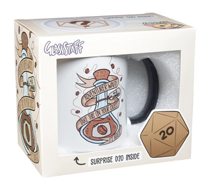 GlassStaff D&D Coffee Mug with Surprise D20 - Coffee Potion Drinkware Forged Dice Co   