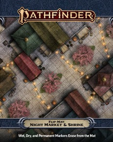 PF Flip Mat Night Market & Shrine Role Playing Games Paizo   