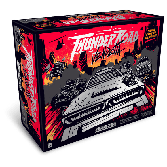 Thunder Road Vendetta Maximum Chrome Edition w/box Extender Board Games Restoration Games TRV Max Chrome