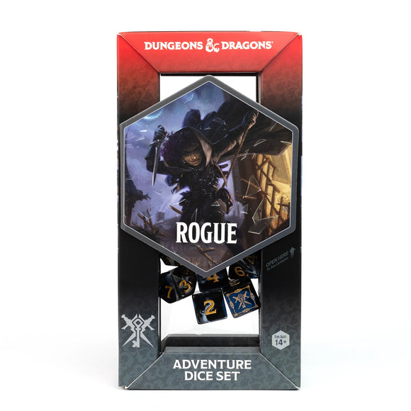 D&D Adventurer Dice Set - Rogue Black 15ct Dice Sirius Dice