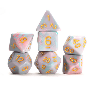 Sirius 7ct Polyhedral Dice: Pink Unicorn Dice Sirius Dice   