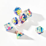 Color Spray 7-Piece Polyhedral Dice Set Dice Dispel Dice   