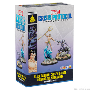 Marvel Crisis Protocol: Black Panther, Chosen of Bast & Namor, the Submariner Miniatures Atomic Mass Games   