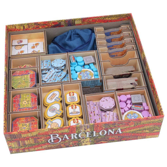 Folded Space Color Box Insert: Barcelona Board Game Organization Folded Space   