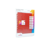 Gamegenic Sideloading 18-Pocket Binder Pages (10 options) Supplies Gamegenic 18pkt Pages Red 10ct