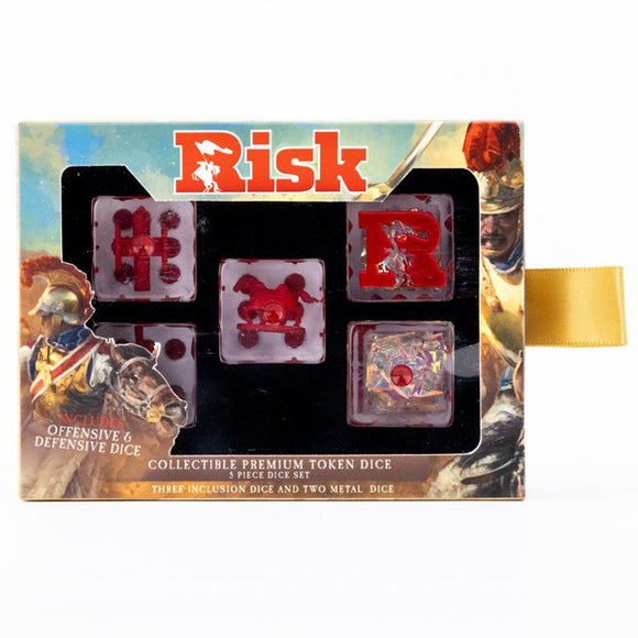 Risk 22mm Dice Set: Offense and Defense Dice Dice FanRoll by Metallic Dice Games