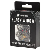 Sirius Dice Black Widow d20 Necklace Dice Sirius Dice   