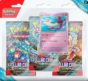 Pokemon TCG S&V Stellar Crown 3 Pack Blister (2 options) Trading Card Games Pokemon USA   