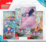 Pokemon TCG S&V Stellar Crown 3 Pack Blister (2 options) Trading Card Games Pokemon USA SC 3pk Tinkaton  