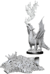 D&D Nolzur's Marvelous Unpainted Miniatures: Gold Dragon Wyrmling & Small Treasure Pile Home page WizKids   