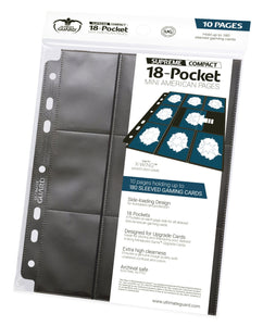 Ultimate Guard 18pkt Compact Pages Mini American 10ct Black (10494) Home page Ultimate Guard   