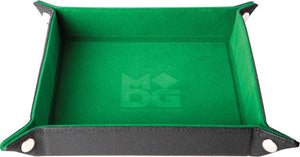 Metallic Dice Games Green Velvet Leather Folding Dice Tray Supplies FanRoll by Metallic Dice Games   