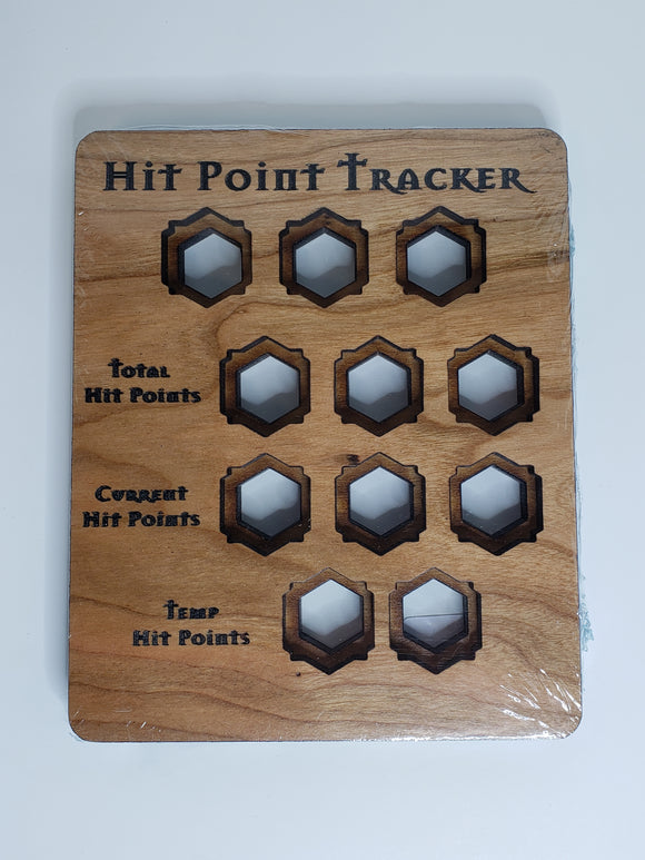 5e Hardwood Hit Point Tracker - Maple Wood Role Playing Games Other   