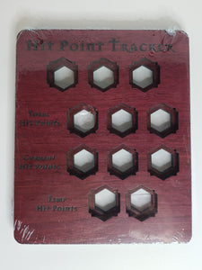 5e Hardwood Hit Point Tracker - Purpleheart Wood Role Playing Games Other   