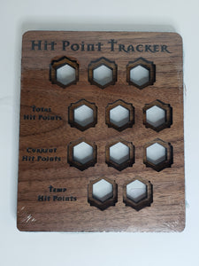 5e Hardwood Hit Point Tracker - Ceder Wood Role Playing Games Other   