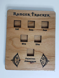 5e Hardwood Character Cards - Ranger Tracker in Maple Wood Role Playing Games Other   