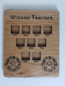 5e Hardwood Character Cards - Wizard Tracker in Maple Wood Role Playing Games Other   